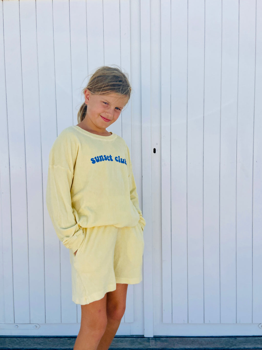 little terry SHORTS butter yellow – ella and rapha - antwerp