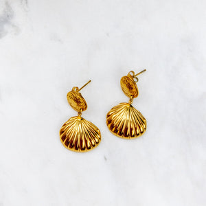 gold shell EARRINGS