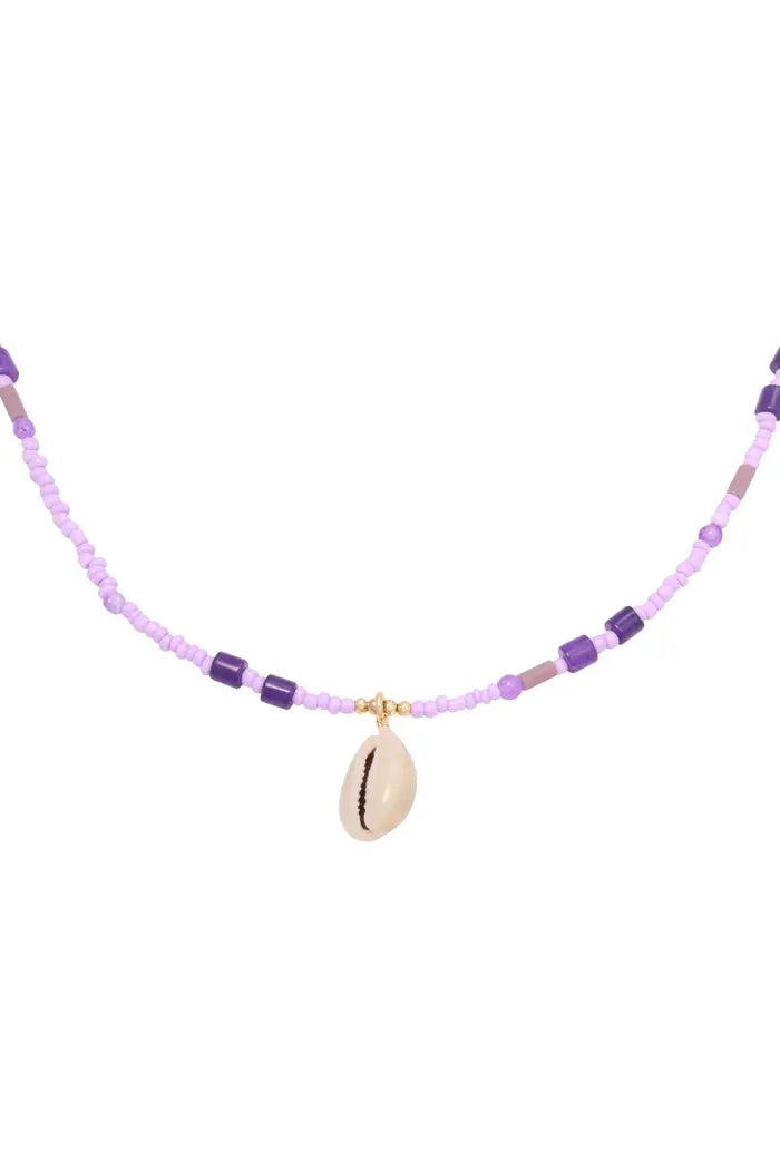 Shell Lilac lilac shell NECKLACE – ella and rapha - antwerp