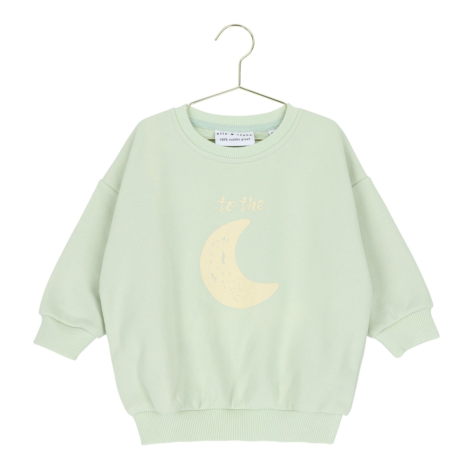 minty green TO THE MOON kids