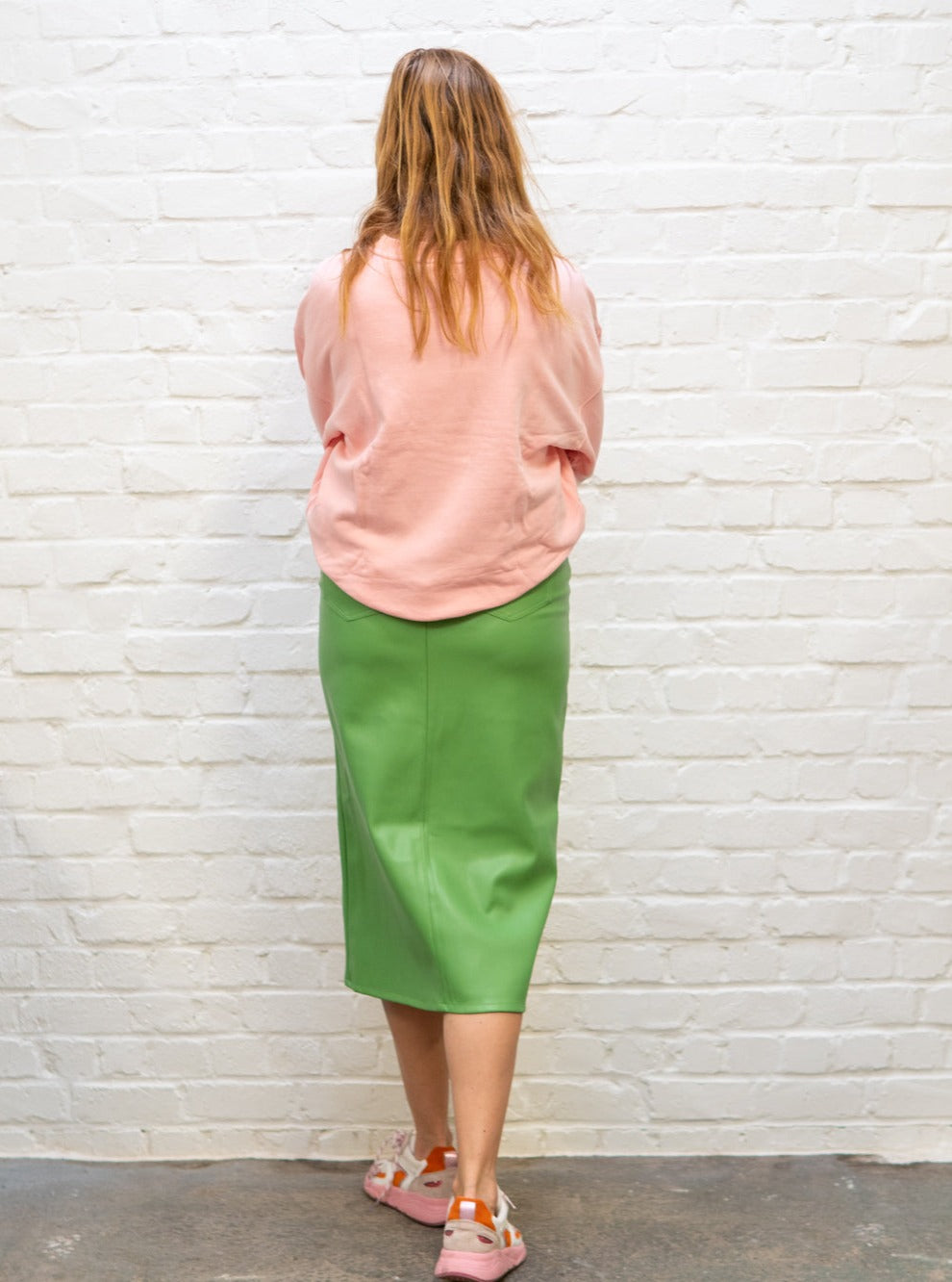 KATIE skirt green leather